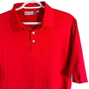 KJUS‎ Superload Golf Polo Shirt Mens M Red Short Sleeve Performance Stretch